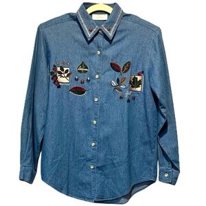 Vintage NWT Christopher &Banks Fall denim shirt